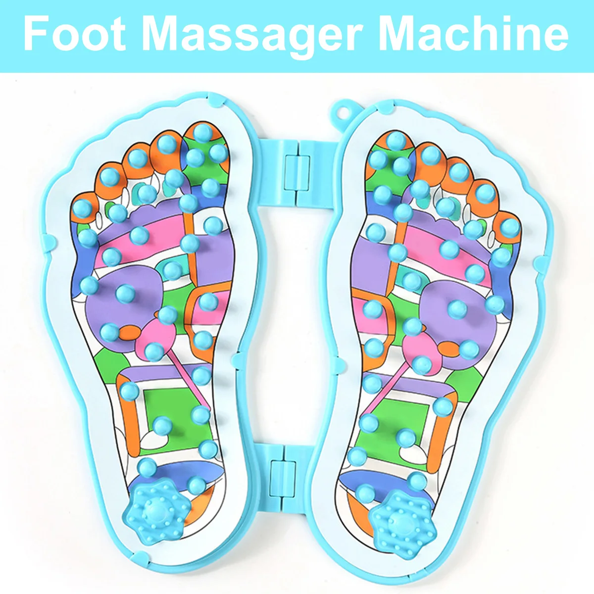 Массажер для ног, Удобный Многоразовый Инструмент для массажа ног, Складная Массажная машина для ног с акупунктурными точками для ног, коврик для массажа ног