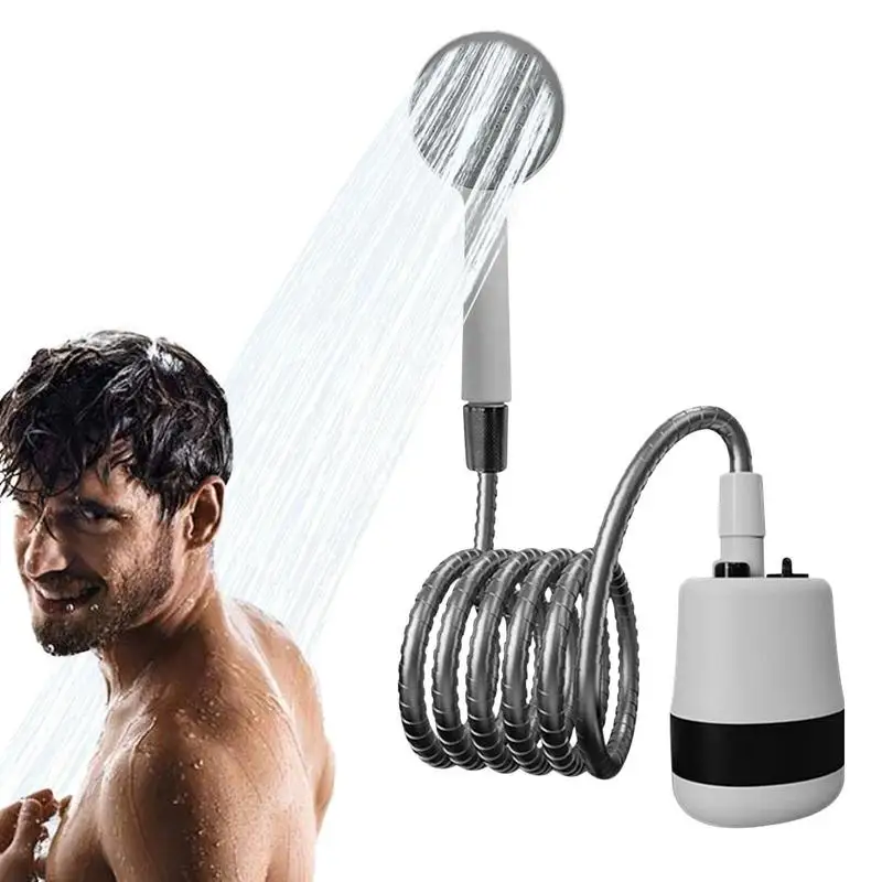 Походный душ С перезаряжаемым USB-электрическим ручным походным насосом, портативный походный душ для полива сада, купания детей, чистки домашних животных