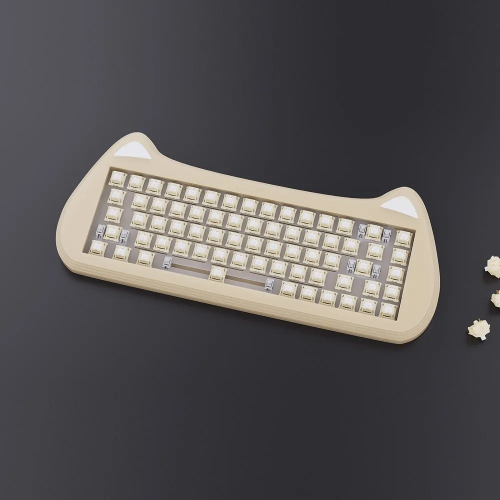 Акриловая штабелируемая клавиатура Cute Cat Case Kit 68 Чехол для механической клавиатуры