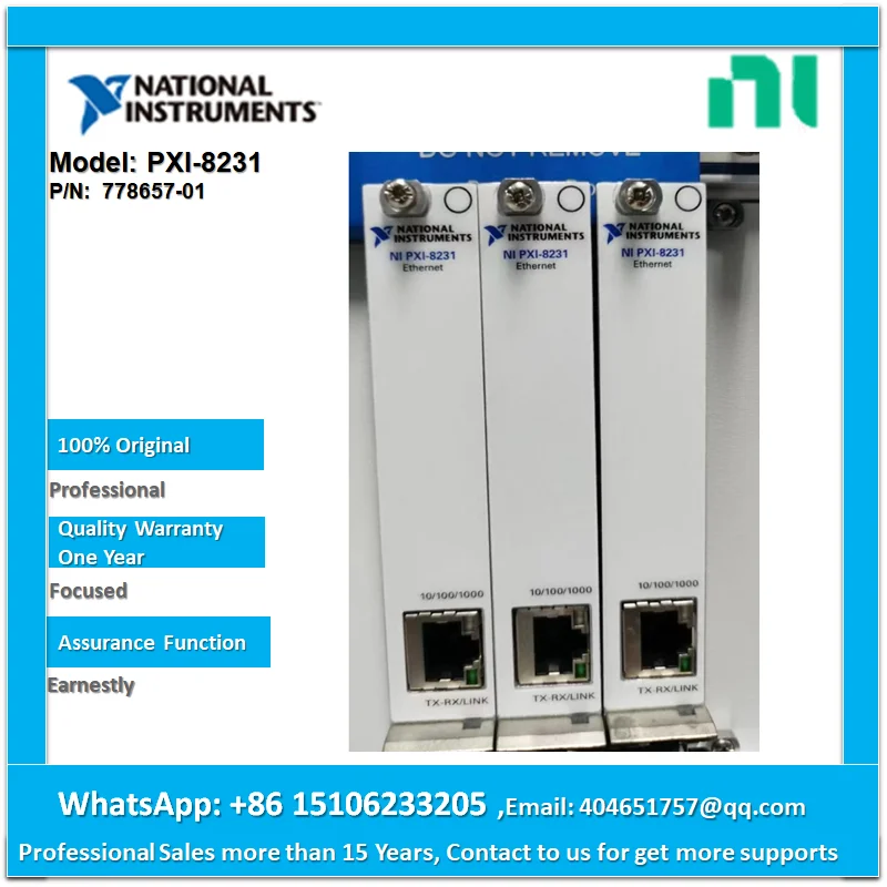 Интерфейс NI PXI-8231 Gigabit Ethernet