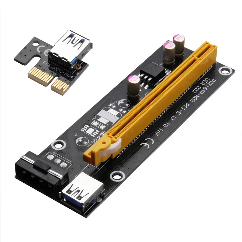Майнинг-машина PCI-E Express От 1X до 16X Удлинитель Riser Card адаптер 60 см USB3.0 Кабель для