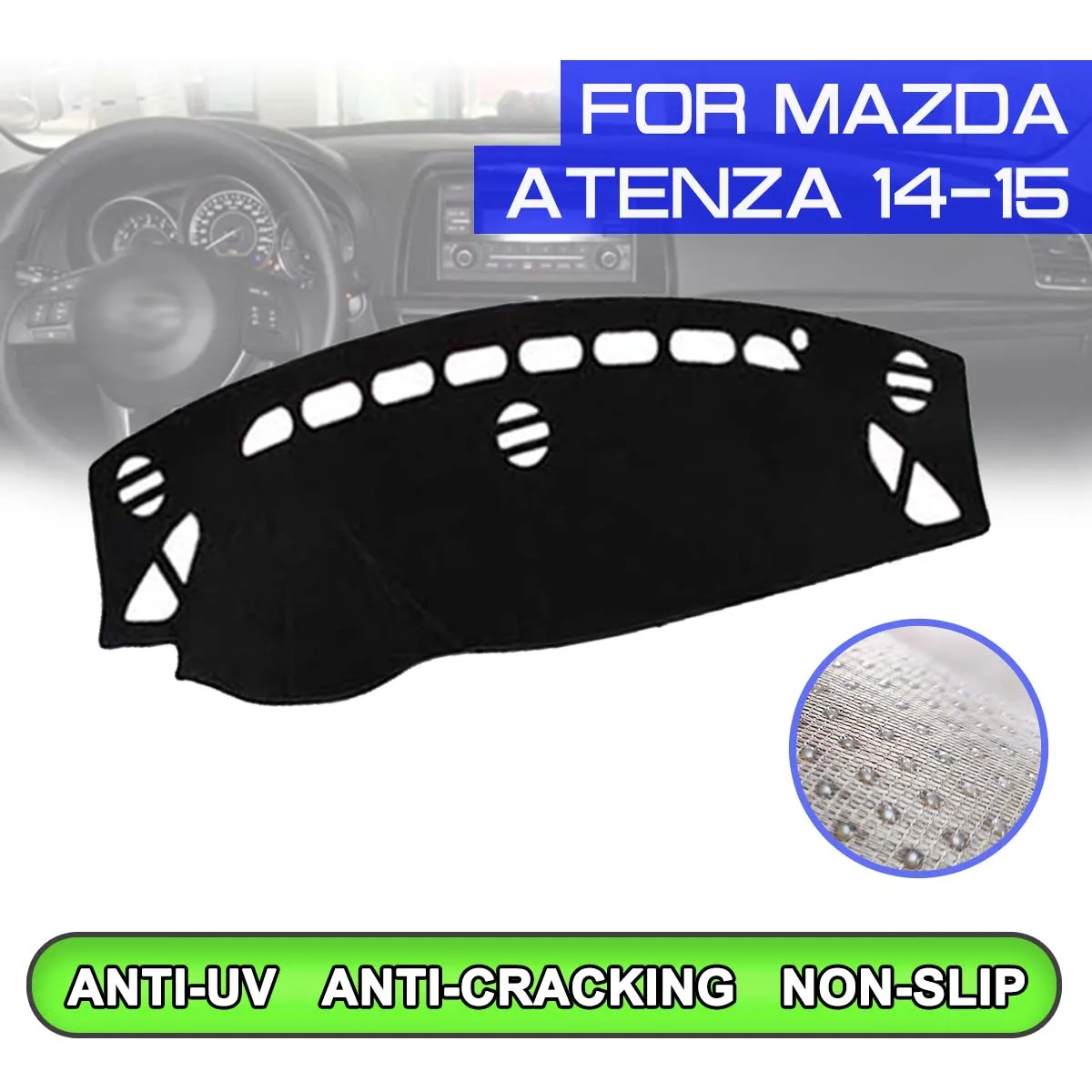 Коврик для приборной панели автомобиля, грязный нескользящий коврик для приборной панели, УФ-защитный козырек для Mazda Atenza 2014 2015