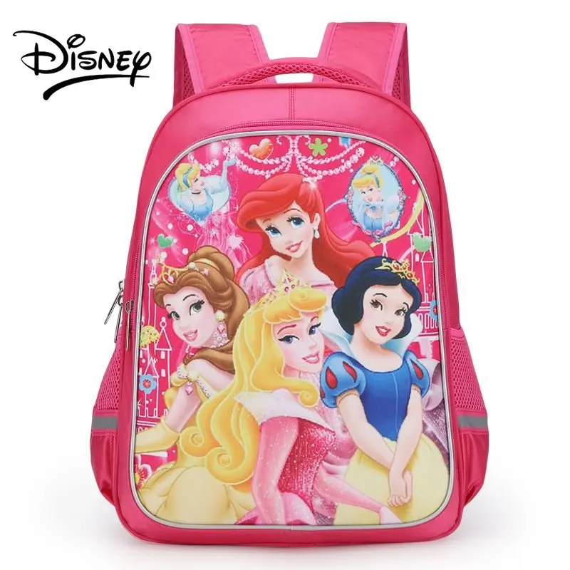 Школьная сумка принцессы Диснея для девочек, ученицы начальной школы в детском саду, водонепроницаемый милый рюкзак большой емкости, многофункциональный