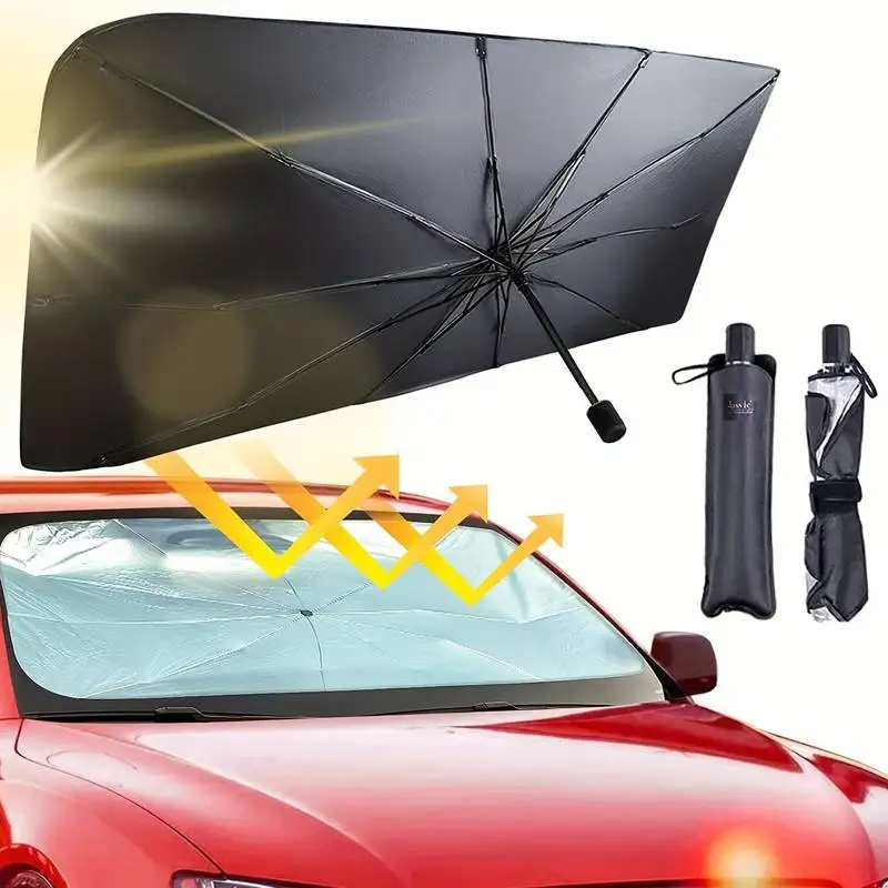 Автомобильный козырек, зонт, солнцезащитный козырек для автомобиля, зонтик, летнее Солнце, Защита салона от лобового стекла, аксессуары для автоматического затенения