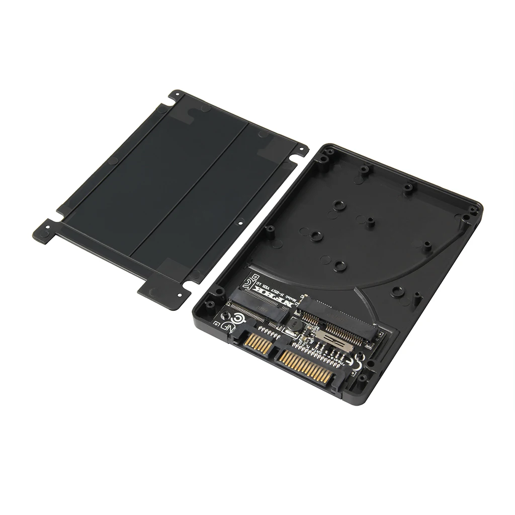 Высокоскоростной конвертер SATA Корпус жесткого диска из алюминиевого сплава 2 в 1 M.2 Адаптер NGFF/MSATA для SATA Поддерживает 30/42/60/80 мм SSD