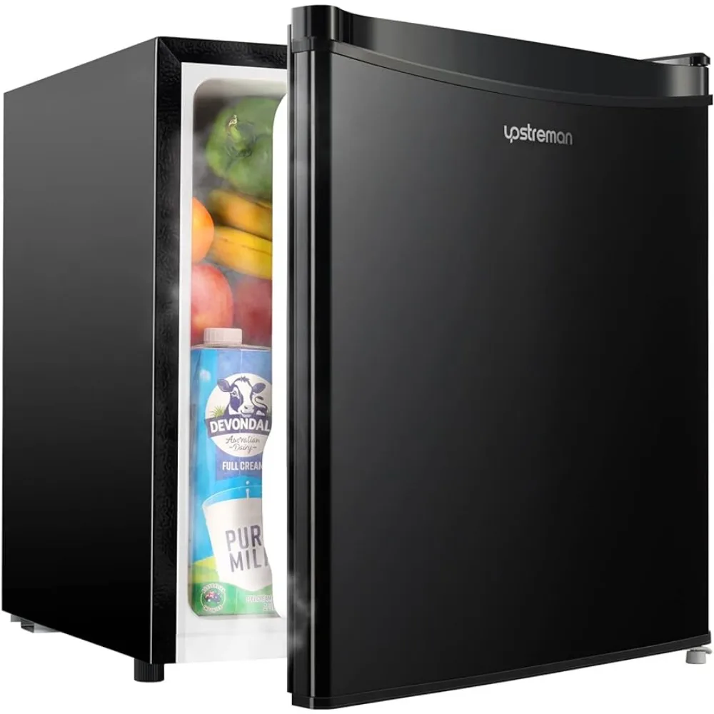 Мини-холодильник Upstreman объемом 1,7 куб. футов с морозильной камерой, Регулируемый Термостат, Энергосберегающий, Низкий уровень шума, Однодверный, Кухонный прибор