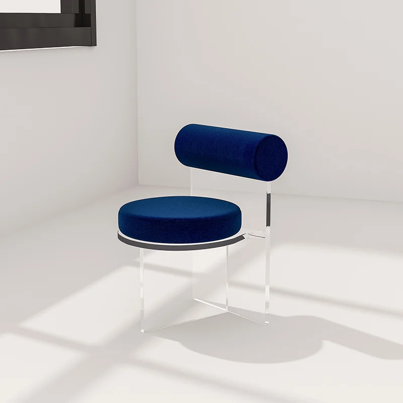 Пластиковый Прозрачный стул Nordic Напольная Поясничная опора Основание Акриловые Дизайнерские стулья Мебель для дома на Балконе
