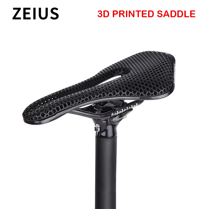 Дорожный велосипед ZEIUS MTB, сверхлегкое седло из нейлона/ углеродного волокна, велосипедное седло с 3D-принтом, полое, удобное, дышащее