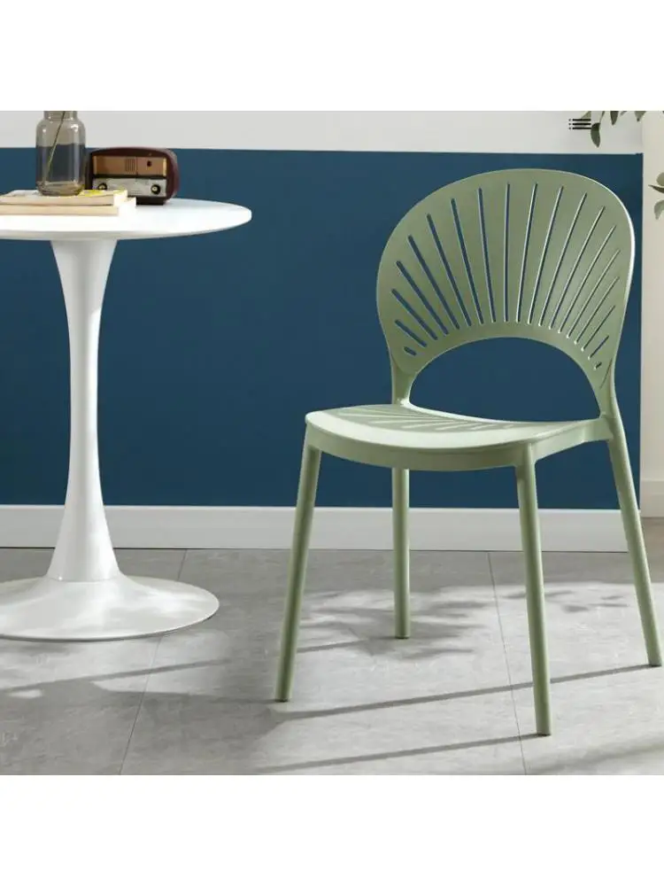 Современный минималистичный пластиковый стул, обеденный стул со спинкой для дома, Полая сетка для креативного отдыха, Красный обеденный стул в скандинавском стиле
