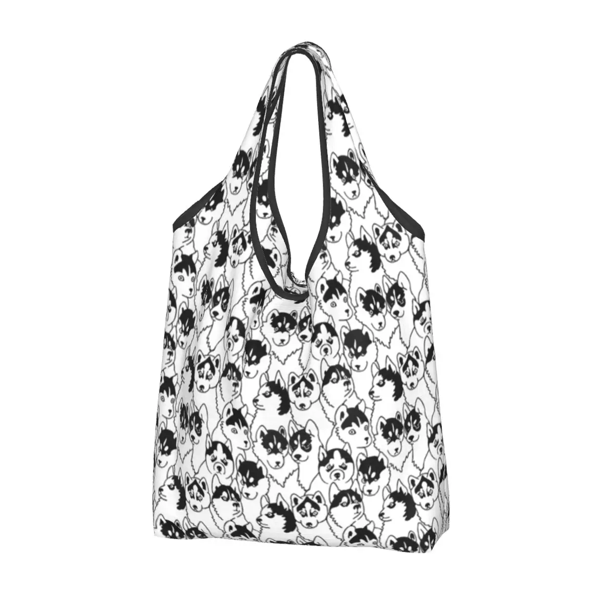 Женская повседневная сумка для покупок Siberian Husky, большая вместительная сумка-тоут, портативная сумка для хранения, складные сумки