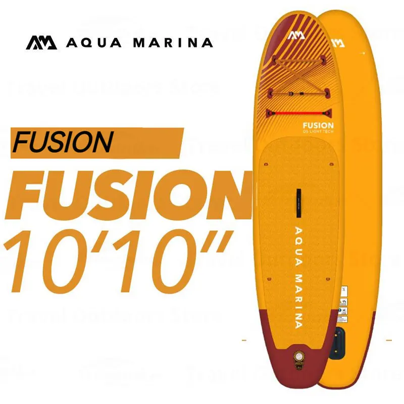 AQUA MARINA FUSION SUP Доска длиной 10 ’10 дюймов Надувная Сапборд Надувная доска для серфинга с веслом Стоячая доска для серфинга лодка из ПВХ