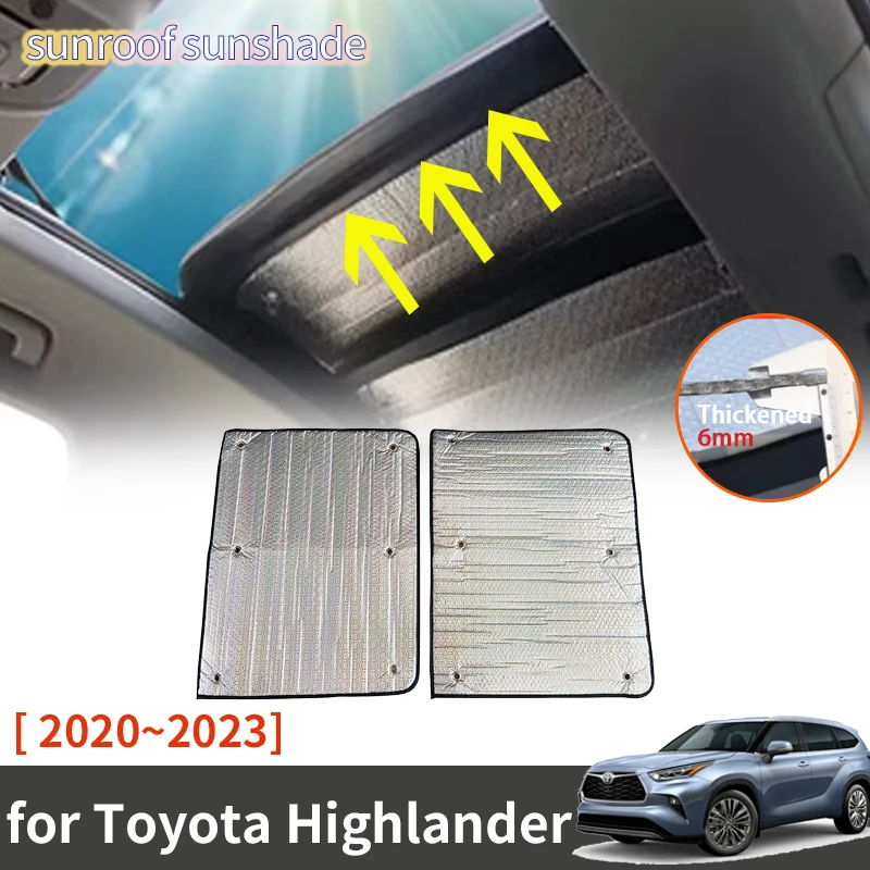 Автомобильный Люк Солнцезащитный Козырек для Toyota Highlander Kluger 2020 2021 2022 2023 Xu70 Аксессуары Солнцезащитный Крем Для Крыши Теплоизоляция Ветрового Стекла