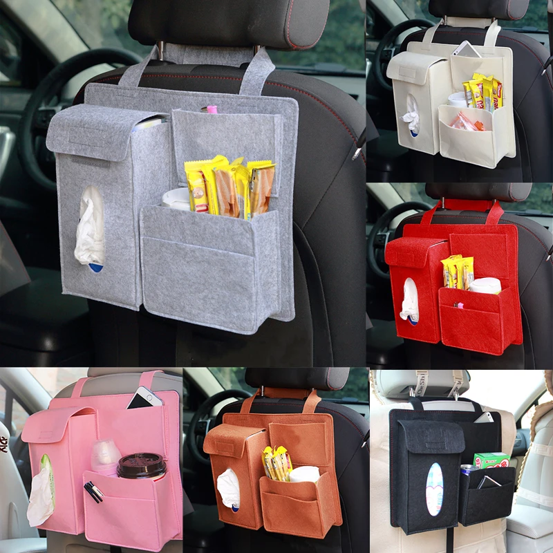 Универсальная сумка для хранения на заднем сиденье автомобиля, многофункциональный карманный органайзер, держатель для фетрового чехла для багажника, аксессуары для интерьера авто
