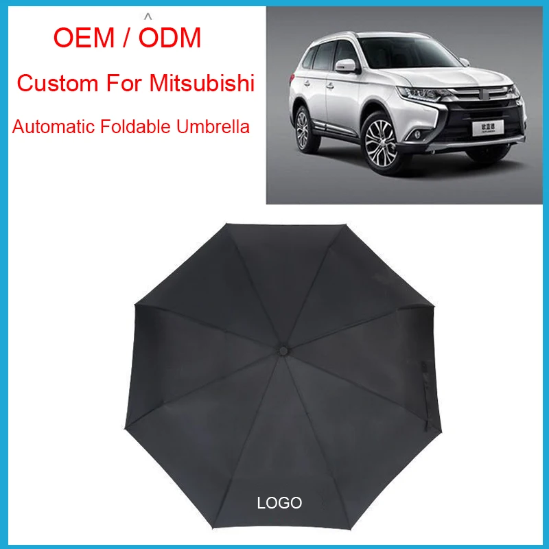 Полностью автоматический складной зонт, портативный для Mitsubishi ASX Pajero Outlander Lancer Evo EX Mirage Grandis Eclipse Mini Umbrella