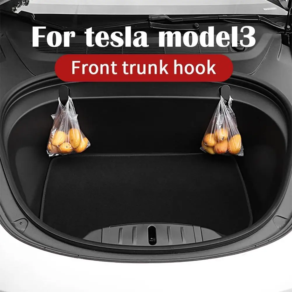 Автомобильные аксессуары для Tesla Модель 3 Крючок для продуктовой сумки в багажнике Версии 2017-2020 Передний Крючок для багажника