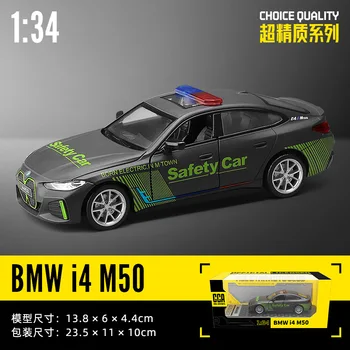 1:34 BMW I4 M50 Высококачественная модель автомобиля из литого под давлением металлического сплава, коллекция детских игрушек, подарки