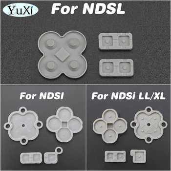 1 комплект токопроводящей резиновой прокладки для NDSi/ NDSL Мягкие силиконовые клейкие накладки для кнопок для NDSi XL/LL для NDS Lite
