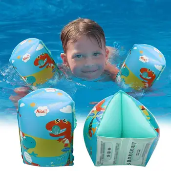 1 пара поплавков для рук для малышей, утолщенный инструмент для плавания, надувные безопасные детские повязки для плавания с мультяшным принтом, плавающие рукава