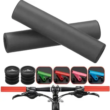 1 пара противоскользящих рулей для велосипеда, силиконовые удобные ручки для руля для велосипеда, амортизирующие наружные ручки для MTB