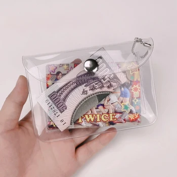 1 шт. Модный кошелек для девочек, прозрачный водонепроницаемый кошелек из ПВХ, маленький кошелек для монет, держатель кредитной бизнес-удостоверения личности, чехол для подарка мальчикам