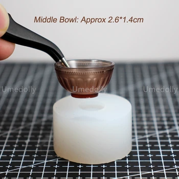 1 шт. Силиконовая форма для мини-чаши и тарелки в масштабе 1/6, миниатюрная кухонная посуда для кукольного домика, УФ-клей, форма 