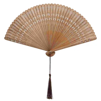 1 шт. Складной бамбуковый вентилятор в китайском стиле, ручной вентилятор в стиле ретро, украшение для вечеринок, танцев, вентилятор