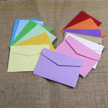 10 шт. Мини-конвертов из бумаги конфетного цвета, конверт для писем, бумажные открытки, приглашение на свадьбу своими руками, Многофункциональные принадлежности