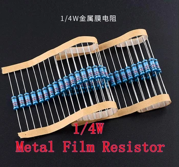 (100шт) 15 к Ом 1/4 Вт 15 к Металлический Пленочный резистор 15 ком 0,25 Вт 1% ROHS