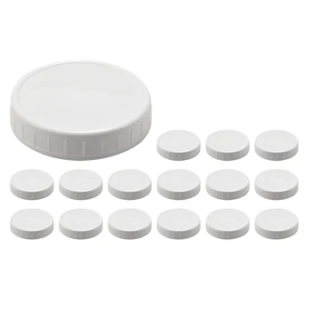 16 Упаковок крышек для банок с широким горлышком, пластиковые крышки для консервных банок, герметичная поверхность, устойчивая к царапинам
