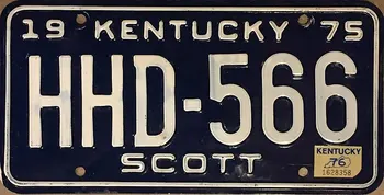 1969 Кентуккийский номерной знак на автомобиле С тиснением номерного знака, Ржавые жестяные знаки гаража в стиле ретро Outatime 