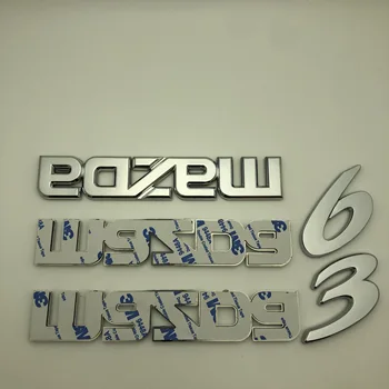 1X Карбоновая буква и цифра 3 6 Логотип Mazda 3 Модификация дизайна автомобиля Mazda 6 Значок на багажнике, высококачественные Аксессуары для наклеек из АБС