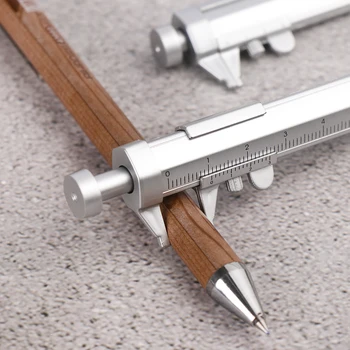 1ШТ Пластиковая Многофункциональная Ручка-Штангенциркуль 0,5 мм, Роликовый калибр, Шариковая ручка, Измерительный Письменный инструмент, Канцелярские принадлежности
