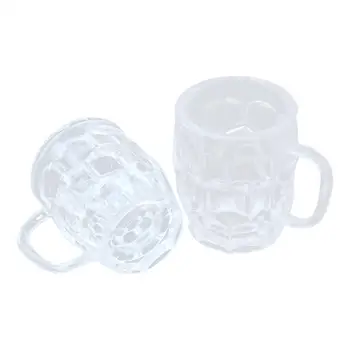 2 шт. прозрачных чашек для кукольного домика, кухонные принадлежности для украшения детей