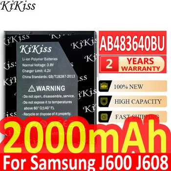2000 мАч AB483640BU для Samsung Батарея SL-M608 J600 J608 B3210 C3050 E740 E748 F110 F118 F619 G618 J218 Батарея