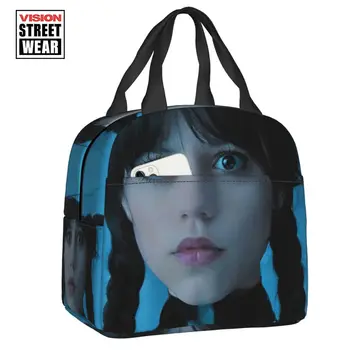 2023 Новая Милая Изолированная сумка для ланча Wednesday Addams для водонепроницаемой готической девушки с термоохлаждением, сумка для ланча, офис, Пикник, Путешествие