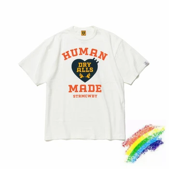 2023ss Футболка с изображением человеческого сердца для мужчин и женщин 1: 1, высококачественная футболка, хлопковые футболки