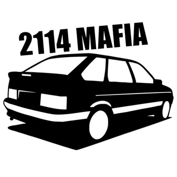 2114 Mafia Светоотражающая забавная наклейка на автомобиль, Виниловая наклейка, Водонепроницаемые автомобильные наклейки на бампер заднего стекла