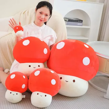 23 см-60 см Кавайные плюшевые куклы с большим грибом, имитирующие растительную подушку, милые игрушки для домашнего декора, спальные подушки, мягкие куклы