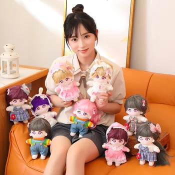 25-сантиметровая кукла Kawaii Idol, аниме, плюшевые куклы-звезды, Набивные фигурки на заказ, хлопковые Детские плюшевые игрушки, подарок на смену одежды