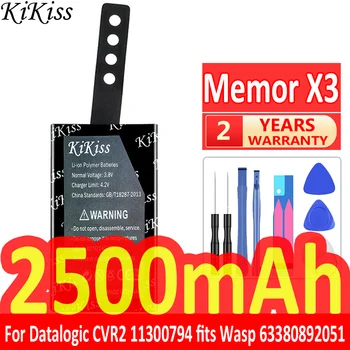 2500 мАч KiKiss Мощный Аккумулятор Для Datalogic CVR2 CVR 2 Memor X3 11300794 подходит для Цифровых Аккумуляторов Wasp 63380892051