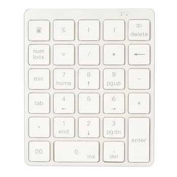 28 Клавиш Мини-цифровая клавиатура Bluetooth Беспроводная USB Проводная Двухрежимная Ультратонкая портативная перезаряжаемая цифровая клавиатура для ноутбука