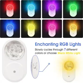 2шт RGB Night Light 7 Цветов LED Интеллектуальное Управление Dimmable Night Lights EU/US / UK Штекер Для Детской Комнаты Ребенка Настенный Светильник Для Спальни
