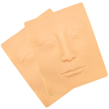 2шт листов кожи для 3D-моделирования Силиконовая кожа для практики микроблейдинга для бровей