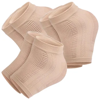 3 пары удобных гелевых носков для пяток, предотвращающих сухие растрескивания носков для ног, пяточных рукавов, носков без пятки