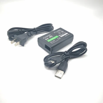 30шт Домашнее зарядное устройство с вилкой EU US для Sony Psvita PS Vita PSV 2000 Адаптер переменного тока Блок питания Преобразуется с помощью USB-кабеля для зарядки данных
