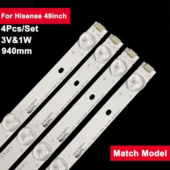 4 шт./компл. 49 дюймов 940 мм Светодиодная лента подсветки для Hisense_49_HD490DU-E31_4X10 49