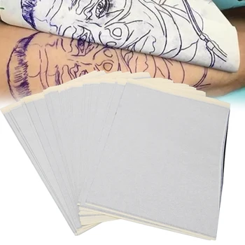 50 /100шт Бумага для переноса татуировок формата А4, Многоразовая Бумага для трафарета термической татуировки на коже, аксессуары для татуировки