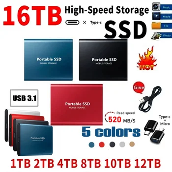 500 ГБ 1 ТБ SSD Внешний Жесткий диск С интерфейсом USB3.1 Твердотельный Портативный SSD M.2 500 ГБ 1 ТБ Мобильное хранилище Decives для ноутбука Mac