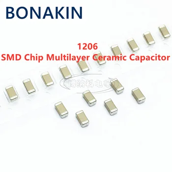 50ШТ 1206 33NF 50V 100V 250V 500V 1000V 333K 10% X7R SMD-чип Многослойный керамический конденсатор