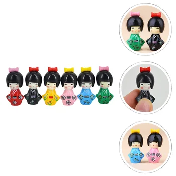 6 Шт. Мини-фигурки, украшения для детского кимоно, игрушка из ПВХ, японская игрушка, модель, домашний подарок ручной работы, прекрасный ребенок